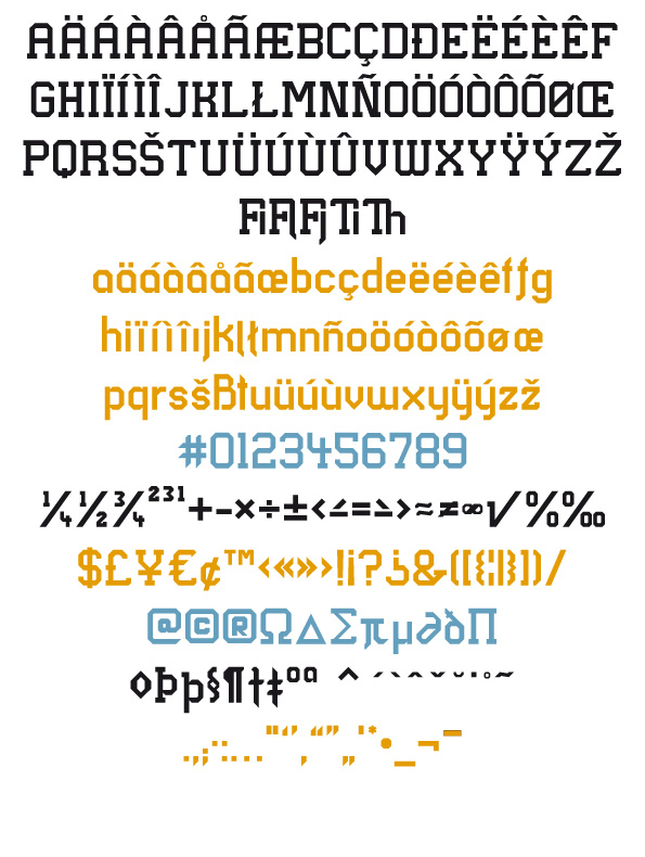 Longhorn fontsample - glyphs