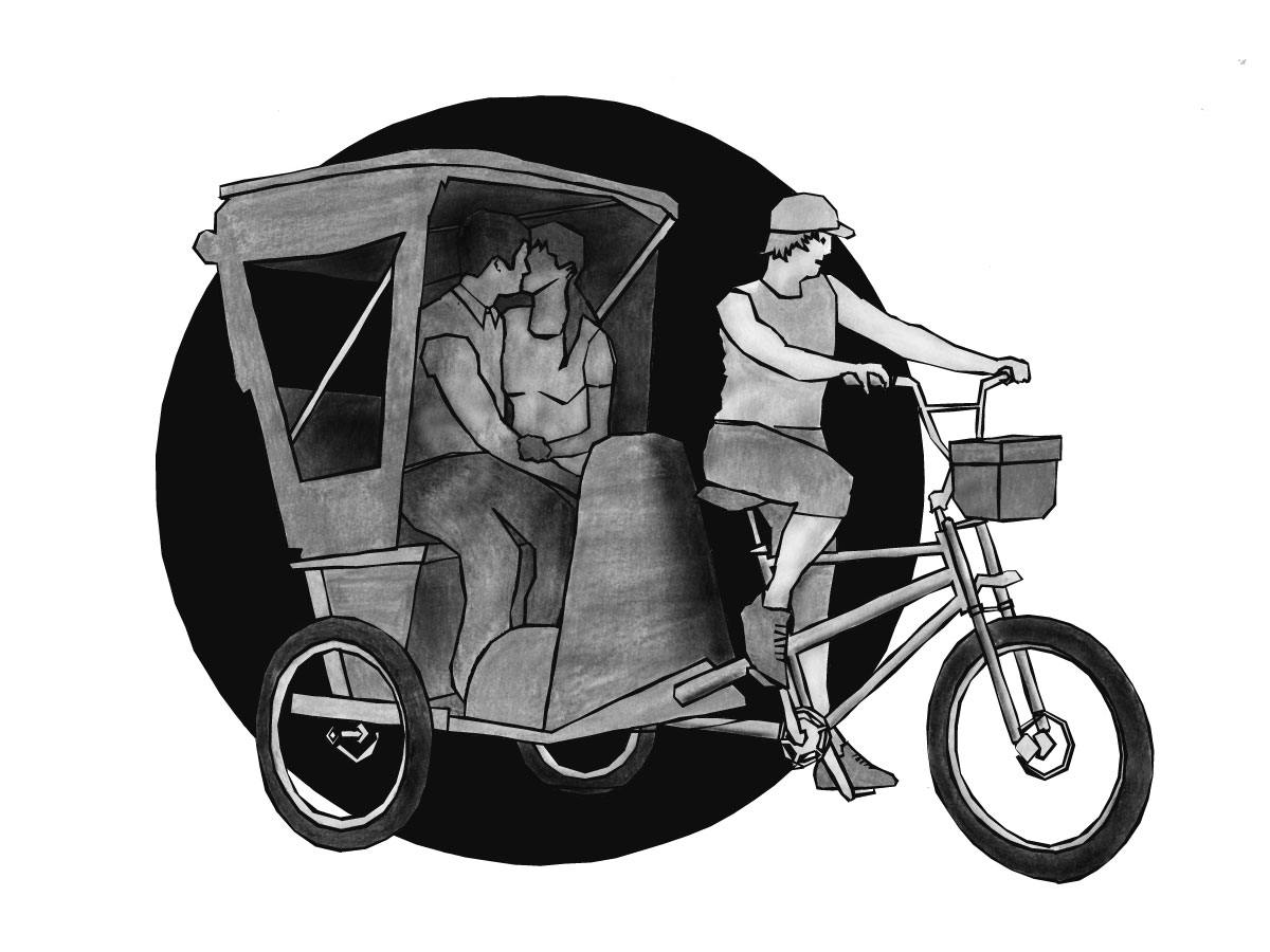 Illustration for the book "Cargo bike boom" - Love Rickshaw