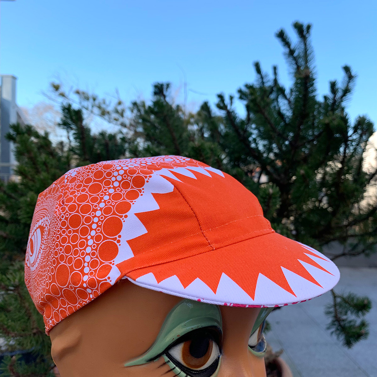 Kaiman orange cycling cap