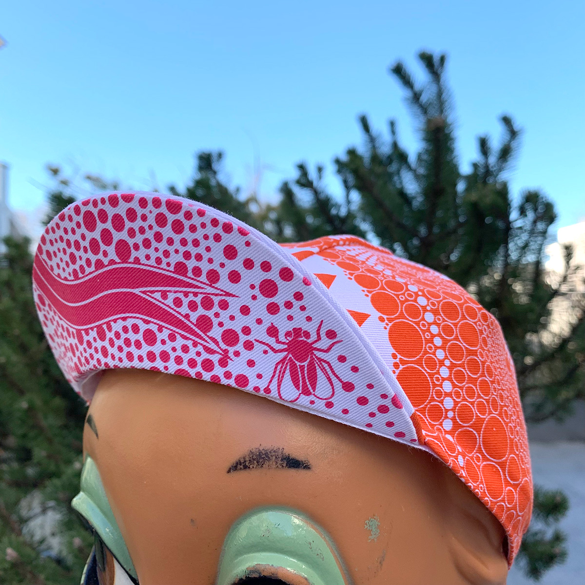 Kaiman orange cycling cap