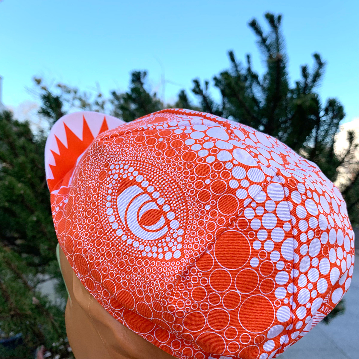 Kaiman orange cycling cap