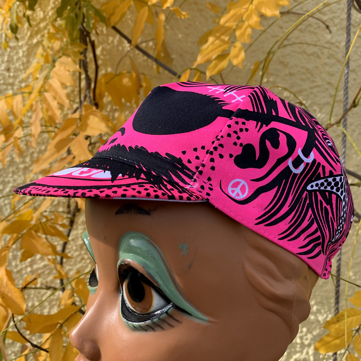 Bike Pixie neon pink cycling cap