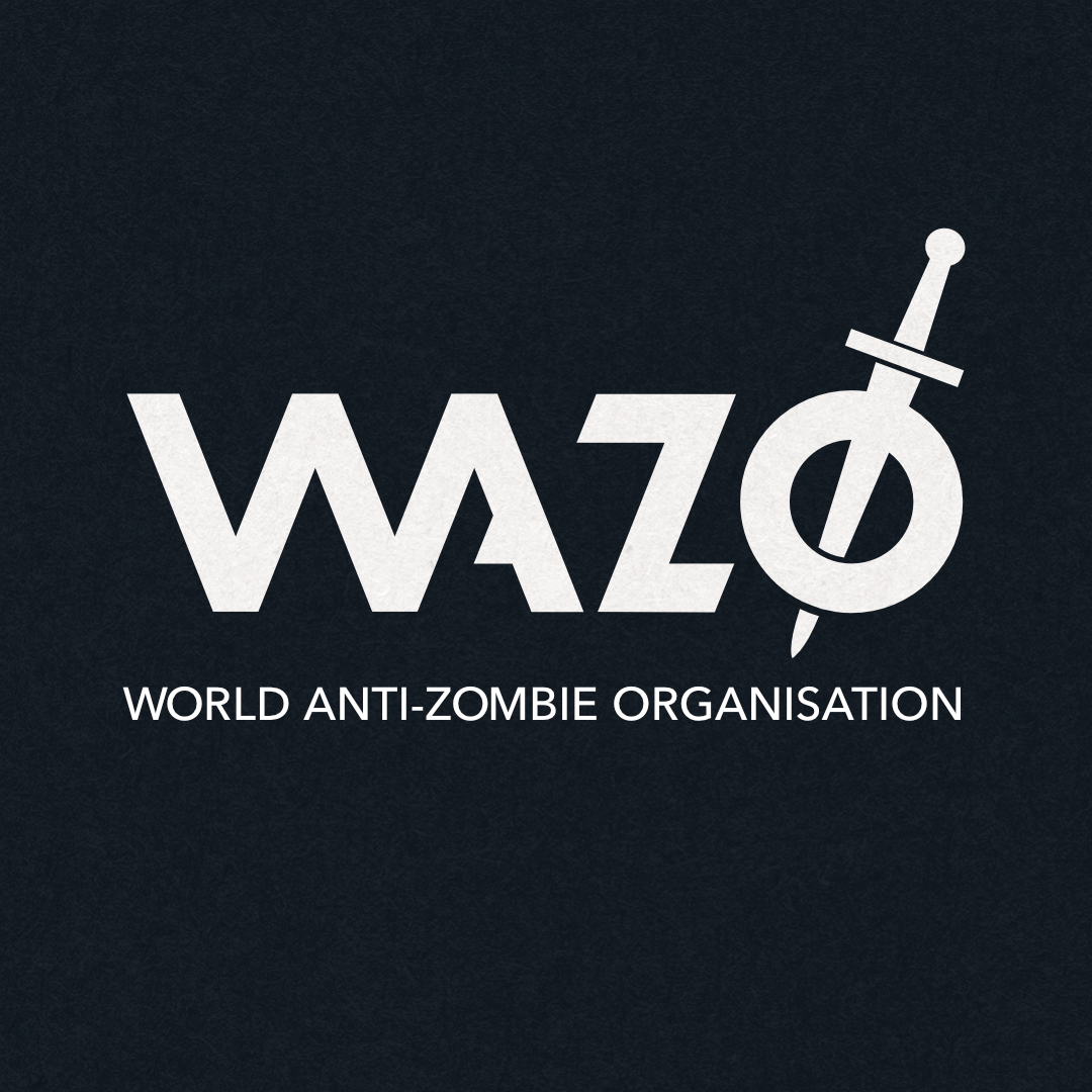 The logo of WAZO - World Anti Zombie Organisation